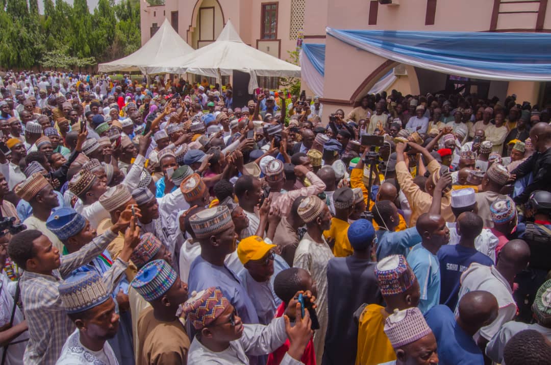 Swearing-in as the elected Governor of Kano State, May 2003.
