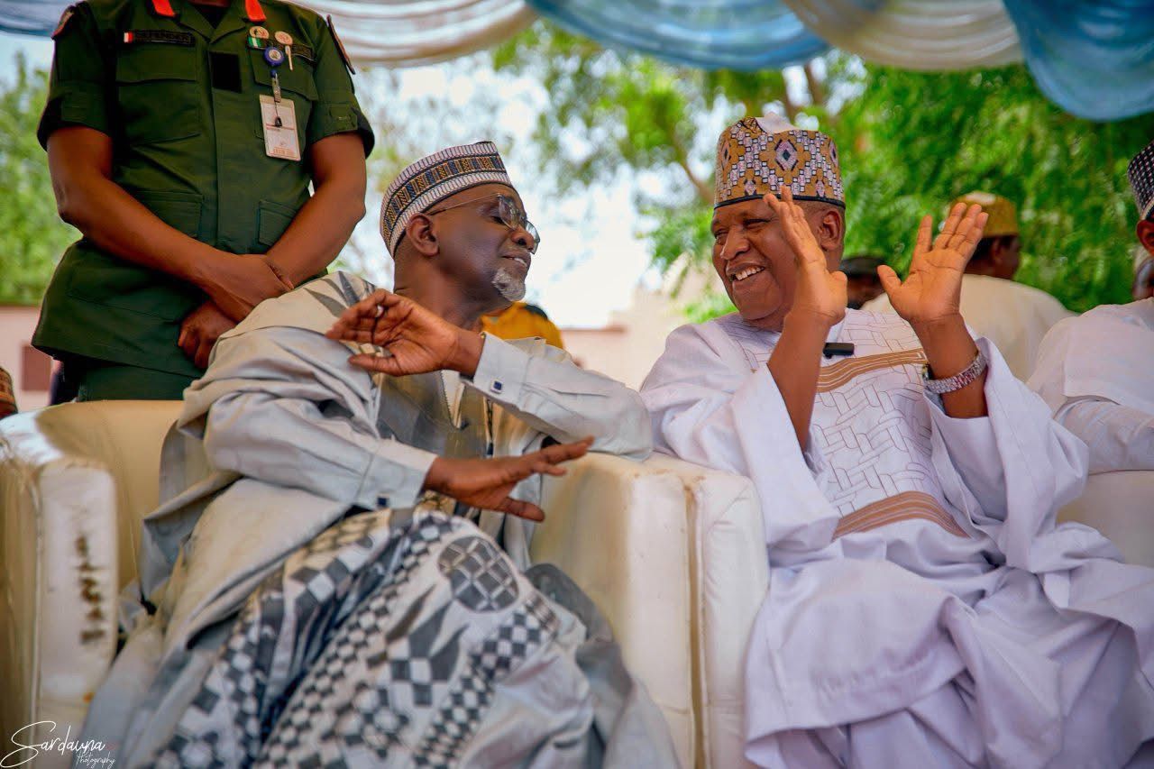 Swearing-in as the elected Governor of Kano State, May 2003.