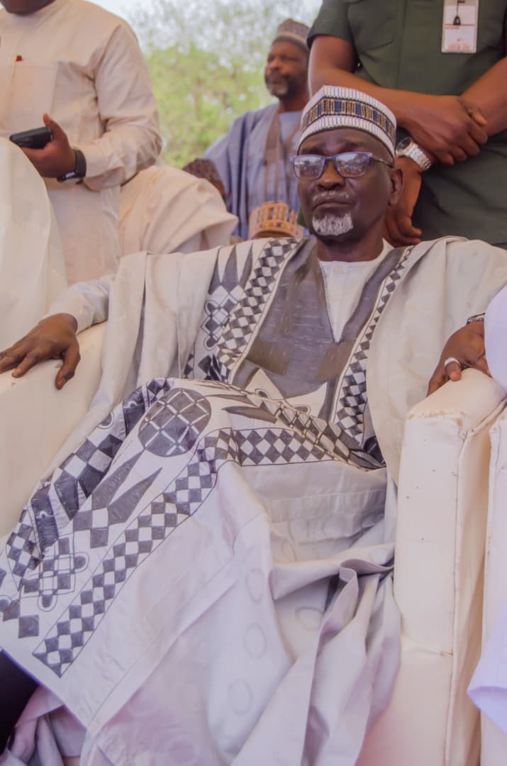 Receiving dignitaries during an official state visit in Kano.